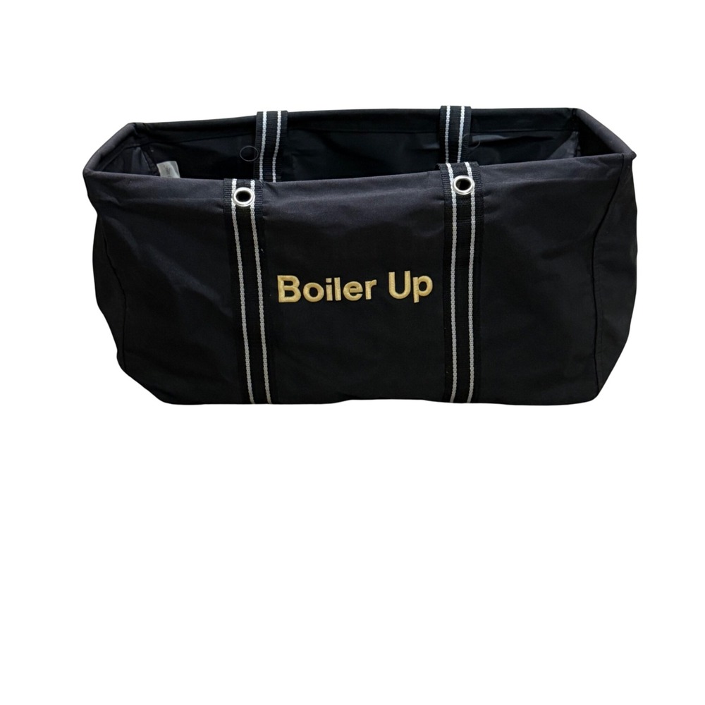 Thirty One Spirit Collection Boiler Up Tote Bag Black EUC Large‎ Reusable